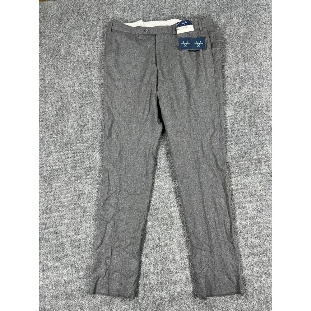 Jack Victor Plymouth Dress Pants Mens 40x32 Gray Wool Flat Front Made‎ Canada